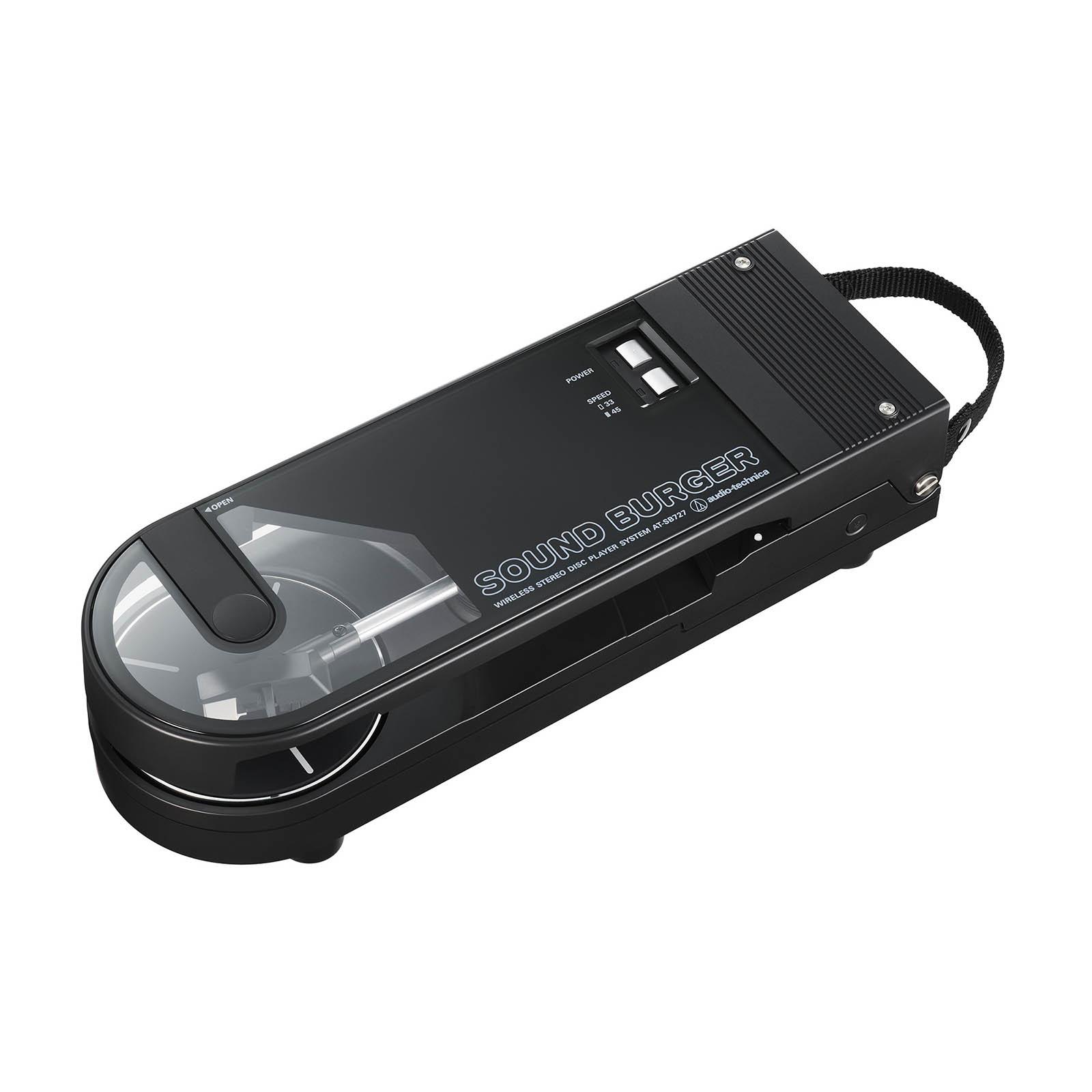 Audio-Technica SOUND BURGER AT-SB727ブラック Audio-Technica AT-SB727-BK Sound Burger Compact Portable Turntable